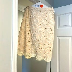 Love this cream color pencil skirt by jcrew size 0
